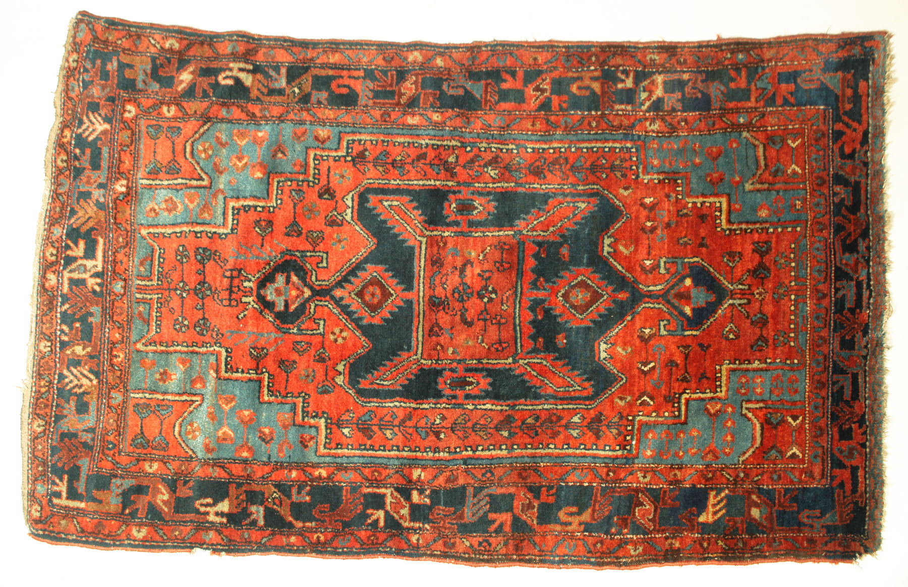 Appraisal: ORIENTAL RUG Second quarter th century Kurd-Hamadan in red and