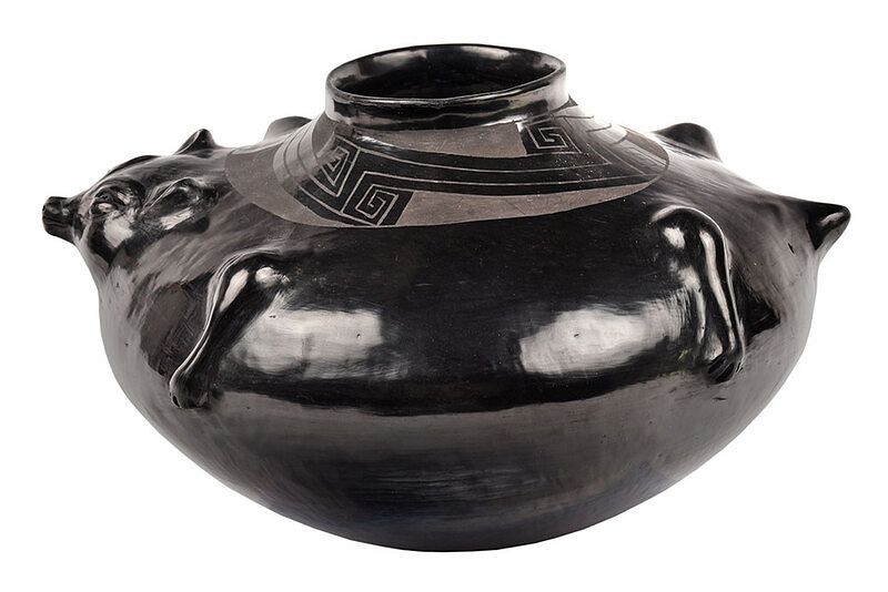 Appraisal: Reynolda Q De Lopez Blackware Badger Pot Mata Ortiz th