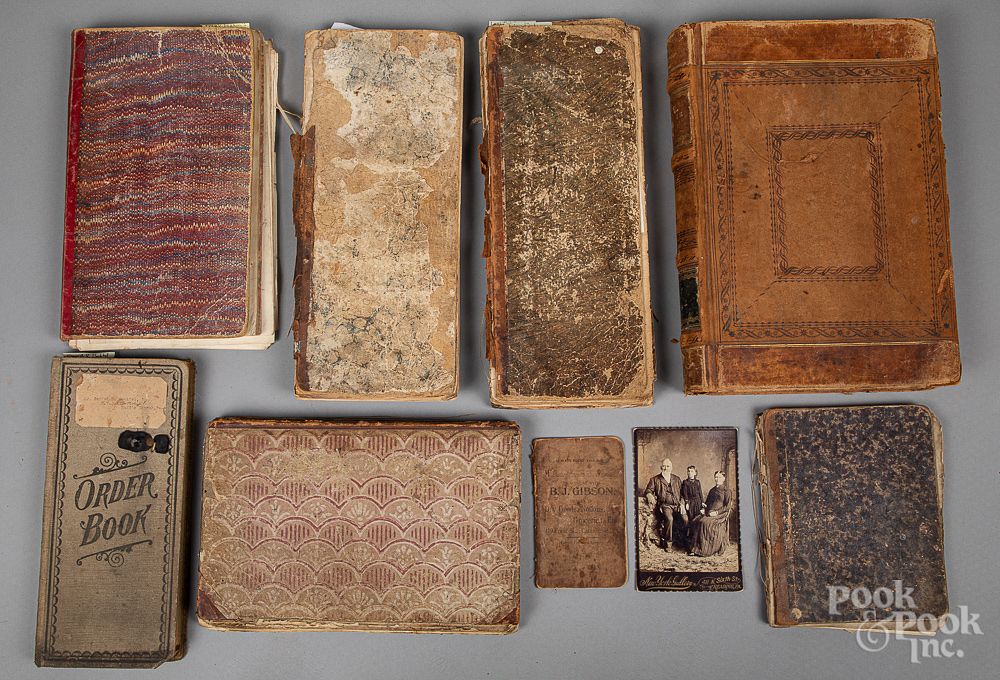 Appraisal: Eight central Pennsylvania ledger books Eight central Pennsylvania ledger books