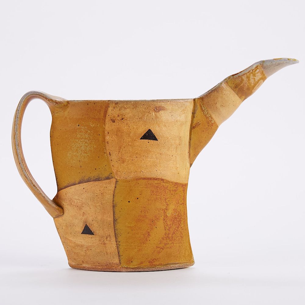 Appraisal: Jeff Oestreich Studio Pottery Beaked Pitcher Jeff Oestreich b Beaked