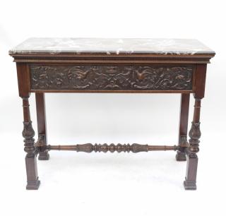 Appraisal: Continental Neoclassical Style Console th century Continental Neoclassical style carved