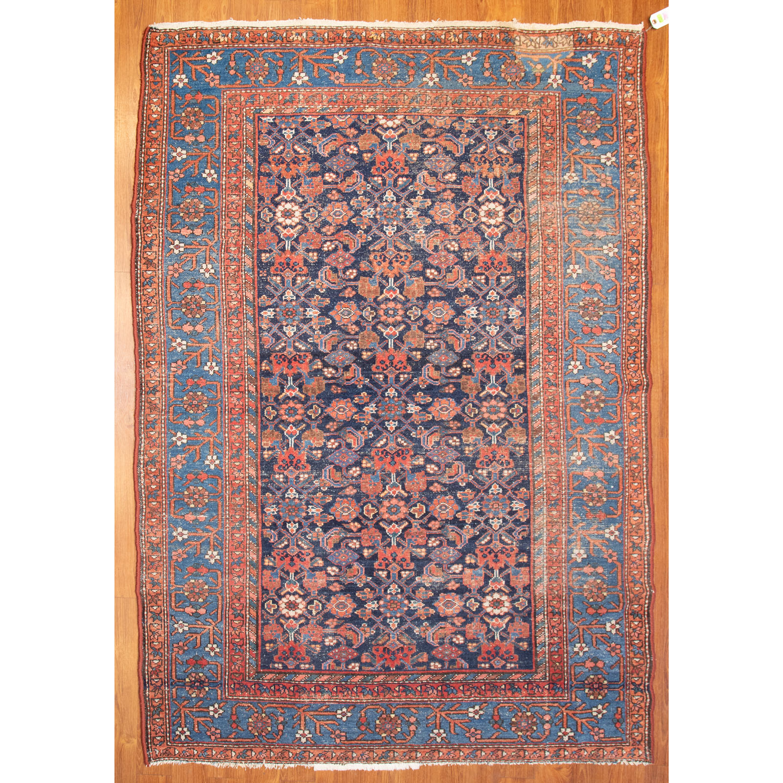 Appraisal: SEMI-ANTIQUE HAMADAN RUG PERSIA X Second quarter- th century hand-knotted