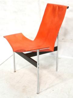 Appraisal: Modern KATAVOLOS T Side Chair Red Parchment S Modern KATAVOLOS