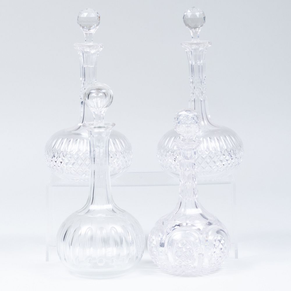 Appraisal: Group of Four English Cut Glass Decanters Comprising A pair