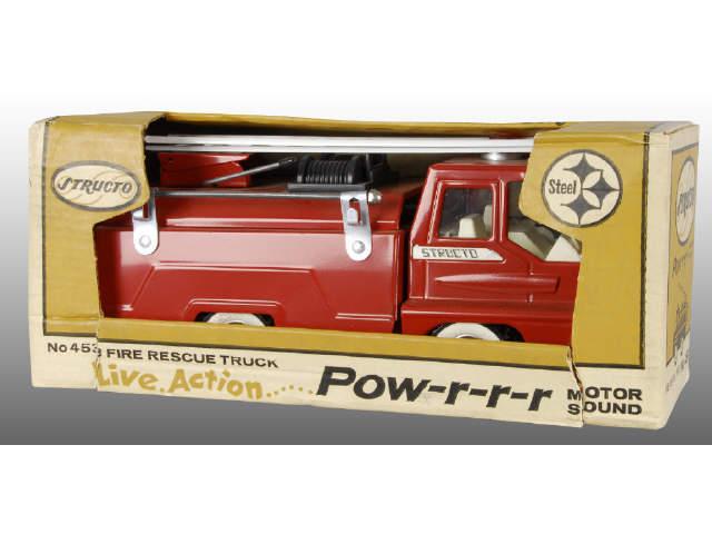 Appraisal: Pressed Steel Structo Fire Truck Toy with Box Description Push