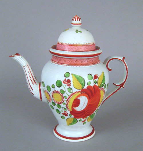 Appraisal: Kings rose pearlware coffee pot th c h