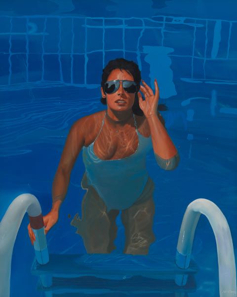 Appraisal: JON MCDONALD AMERICAN CONTEMPORARY x The Pool Oil on canvas