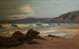 Appraisal: Will Ashton - Coastal Scene oil on canvas signed and