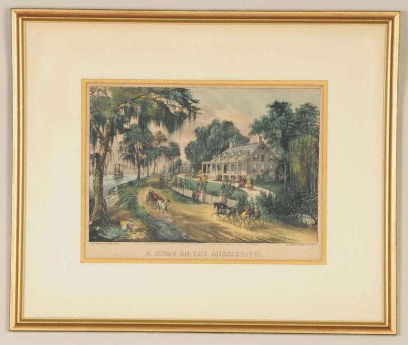 Appraisal: Currier Ives Hand-Colored Lithograph Description Titled A Home on the