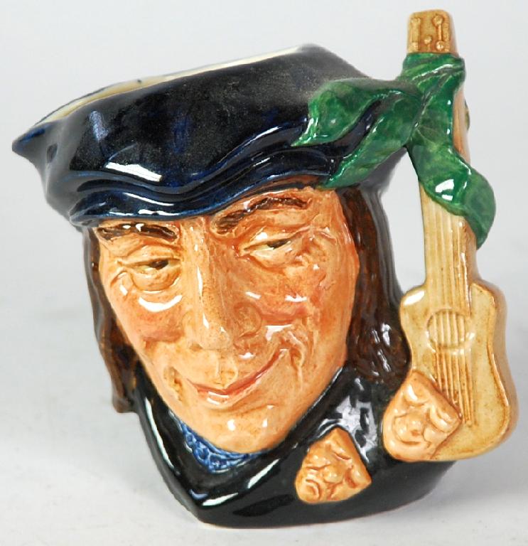 Appraisal: SMALL ROYAL DOULTON POTTERY CHARACTER JUG 'SCARAMOUCHE' D in high