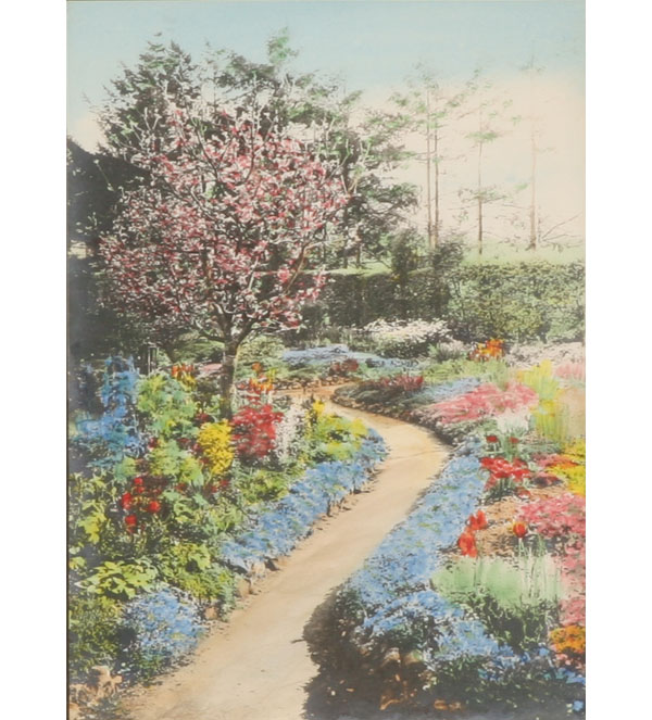 Appraisal: Wallace Nutting American - Joy Path English garden vibrant color