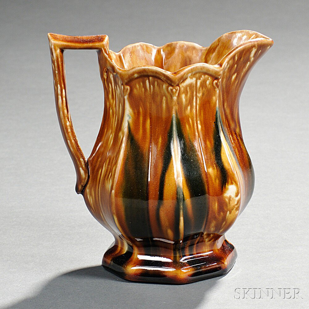 Appraisal: Bennington Pottery Flint Enamel Glazed Cream Pitcher Bennington Vermont -