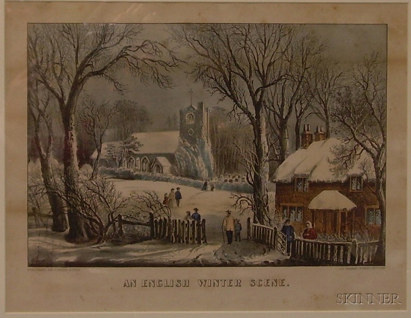 Appraisal: Currier Ives publishers American - AN ENGLISH WINTER SCENE undated