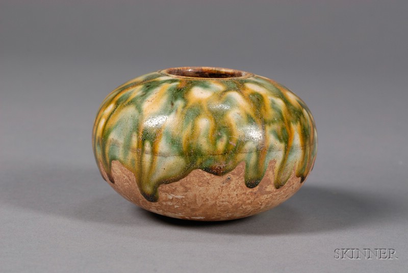 Appraisal: Stoneware Jar China T'ang period - globular form with San