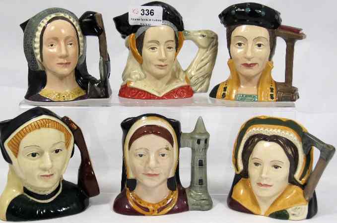 Appraisal: Royal Doulton Small Character Jugs Henry th Wives comprising Jane