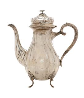 Appraisal: Danish Silver Coffee Pot by Johannes Siggaard Johannes Siggaard Danish