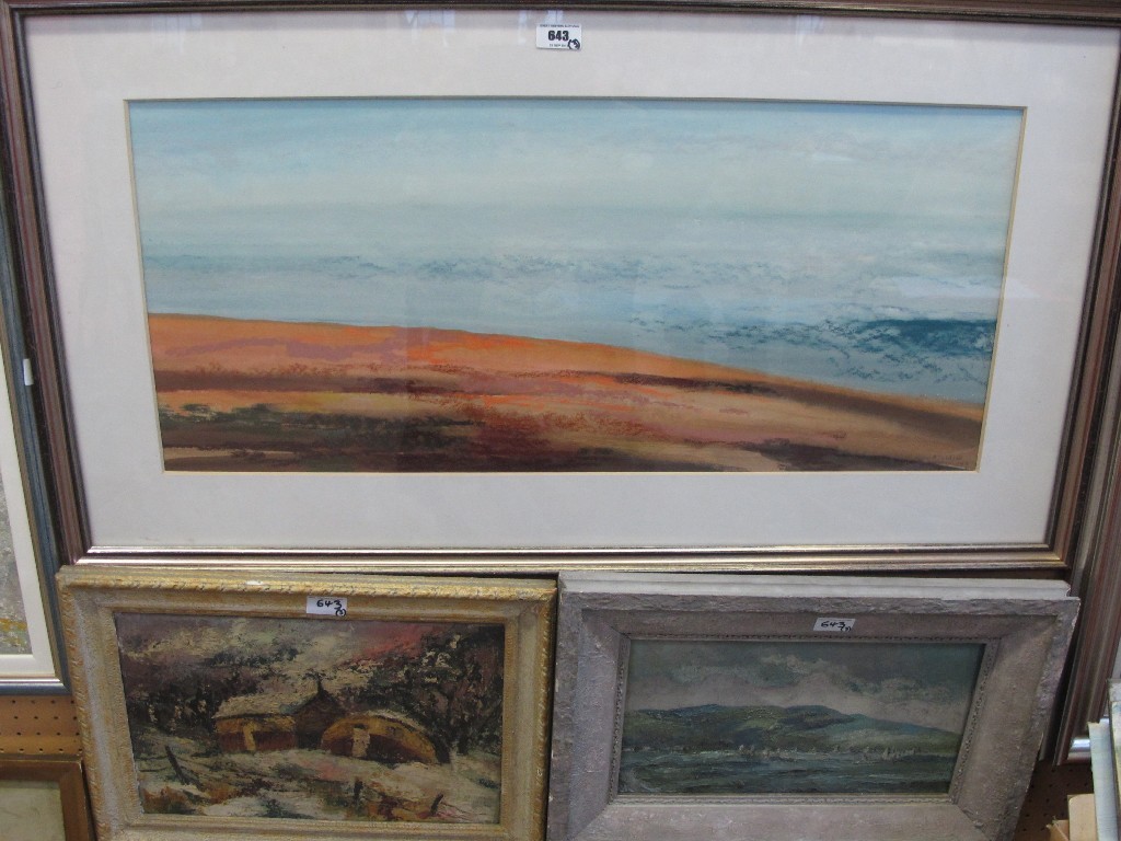 Appraisal: LOUISE ANNAND Moor and Sea chalk and Cottage oil on