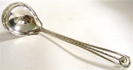 Appraisal: STERLING Punch ladle th C American handmade by Sciarotta open