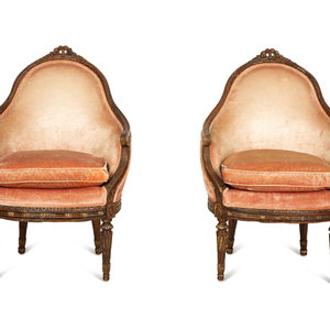 Appraisal: A Pair of R gence Style Carved and Parcel Gilt