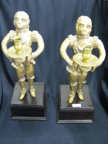 Appraisal: Decorator Figural Candlesticks dressed up monkeys