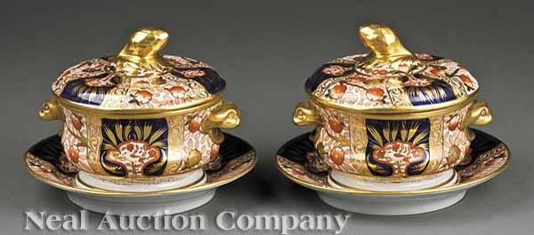 Appraisal: A Pair of Spode Polychrome and Gilt Porcelain Imari Pattern