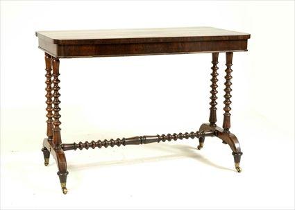 Appraisal: English Victorian Rosewood Table x x in