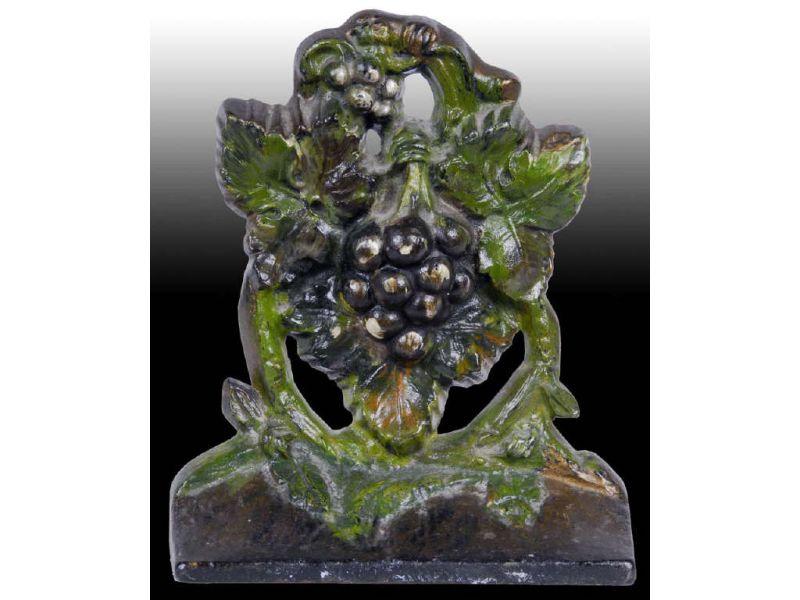 Appraisal: Grapes Cast Iron Doorstop Description - '' x - ''