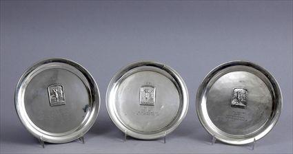 Appraisal: THREE AMERICAN SILVER GOLF TROPHIES Retailed by John Frick Jewelry