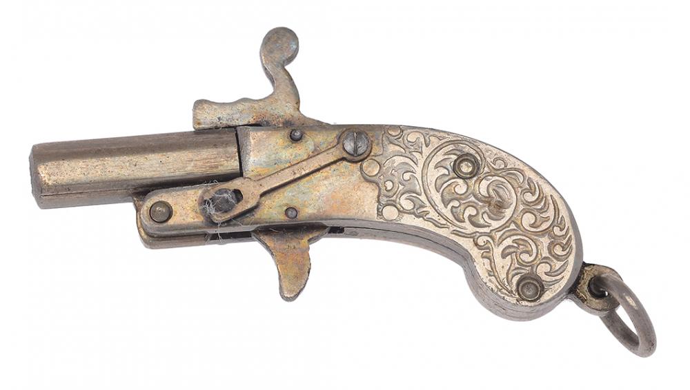 Appraisal: A MINIATURE SILVER GUN The item is in good order