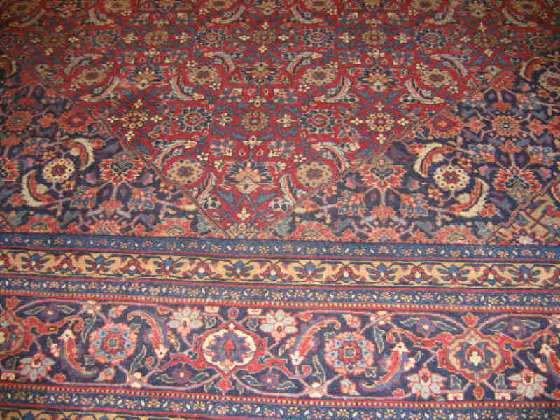 Appraisal: MESHID ROOM RUG The rich red herati field shows an