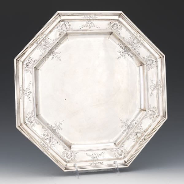 Appraisal: DURGIN STERLING SILVER OCTAGONAL TRAY RETAILED BY GROGAN x x