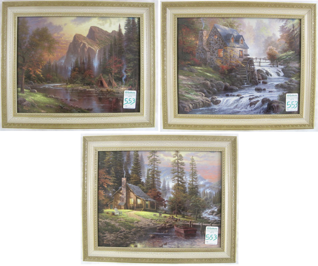 Appraisal: THOMAS KINKADE SET OF CALENDAR PRINTS American th Century x