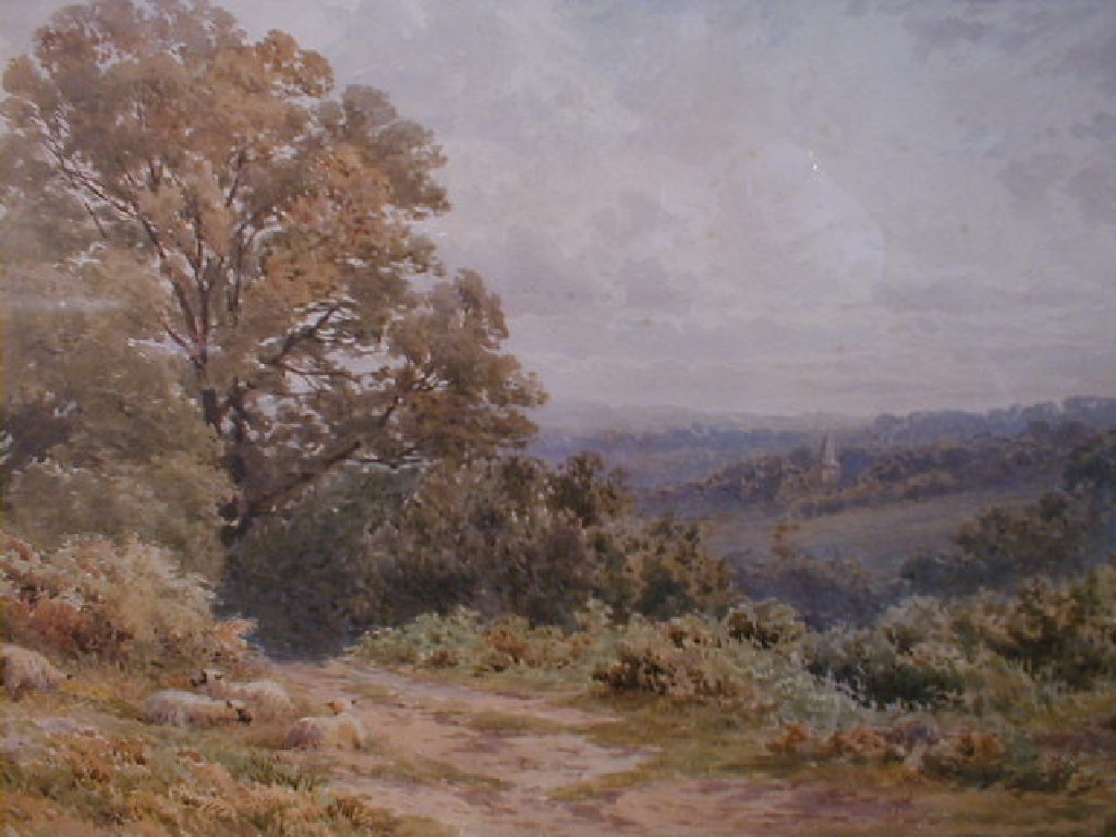 Appraisal: Alfred Powell - 'Near Whitchurch Hampshire' a landscape with a