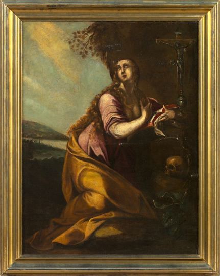 Appraisal: Manner of Simon Vouet French - The Penitent Magdalene oil