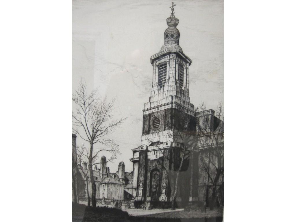 Appraisal: IAN STRANG St Anne's Soho original etching pencil signed and