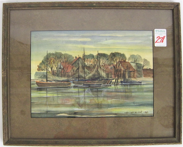 Appraisal: WATERCOLOR ON PAPER attributed to Hans Busch Cleveland Ohio -