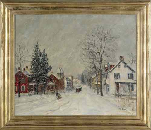 Appraisal: Walter Emerson Baum American - oil on canvas winter street