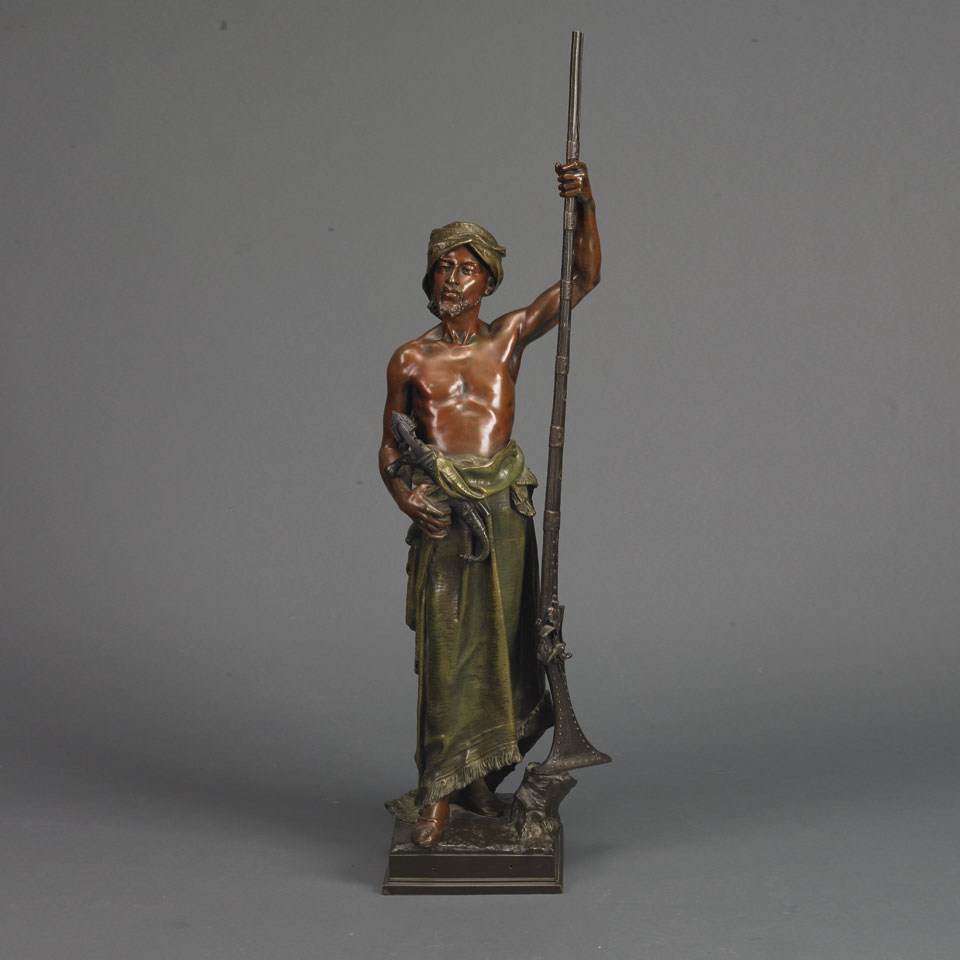 Appraisal: Late th Century French School ARAB RIFLEMAN cold-painted and patinated