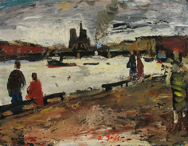 Appraisal: Fran ois Gall French - A View of Paris signed