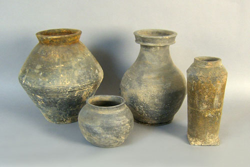 Appraisal: Four Chinese pottery vessels two - h h and h