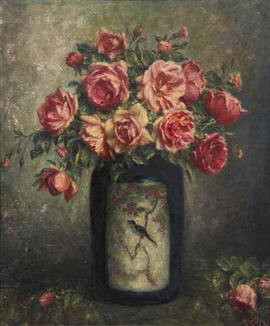 Appraisal: Adolfo Felice Muller-Ury American Swiss - Still Life with Pink