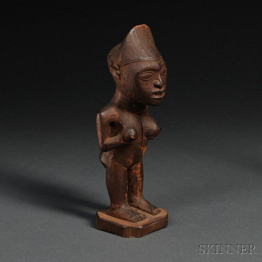 Appraisal: Yombe Carved Wood Female Figure c first quarter th century