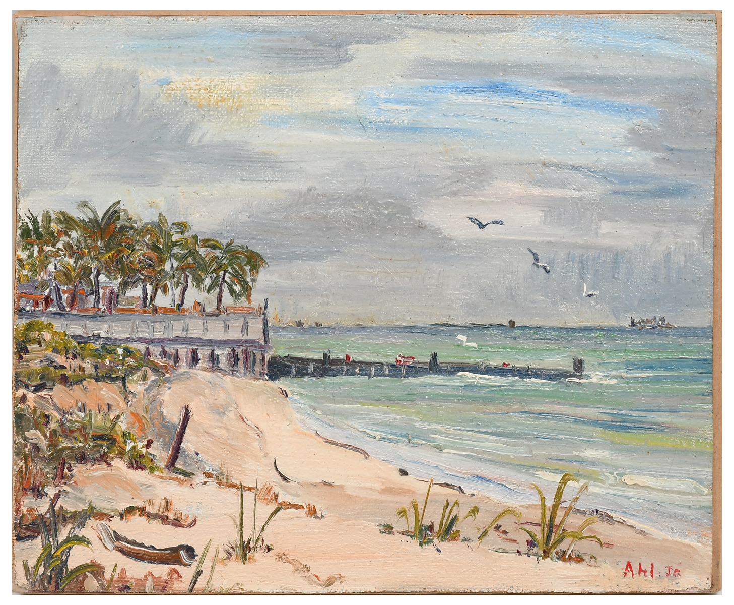 Appraisal: AHL JR Henry Curtis American - Sarasota Florida Shore Oil