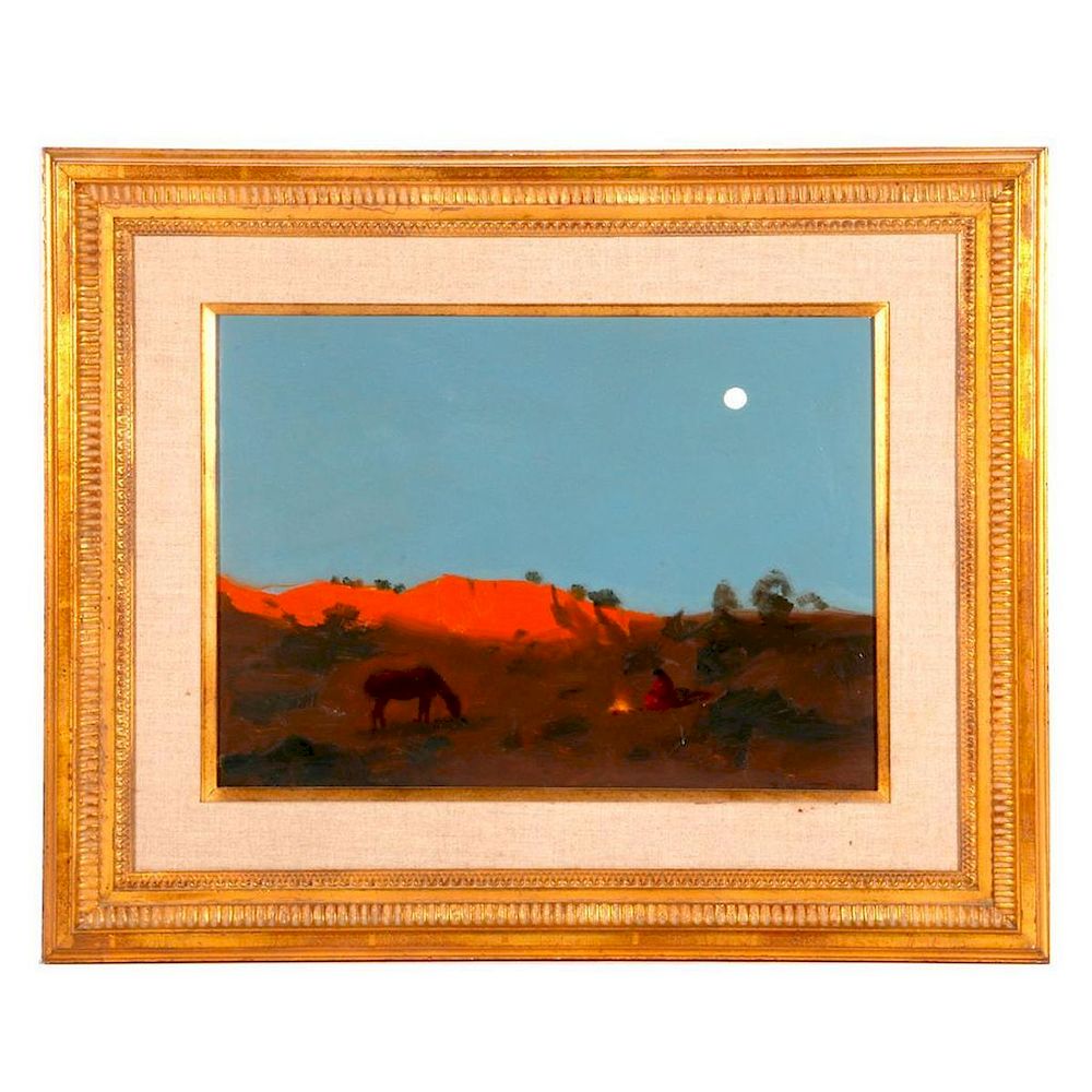 Appraisal: Robert Sutz th century An evocative Southwest oil on board