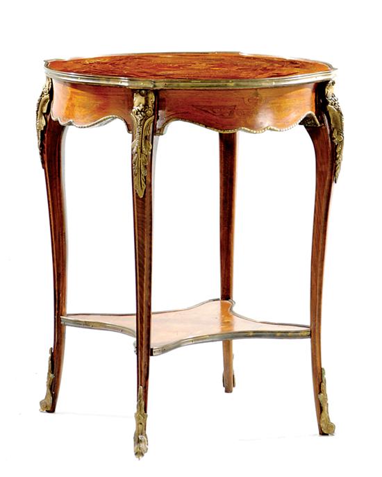 Appraisal: Louis XV style bronze-mounted mahogany center table early th century