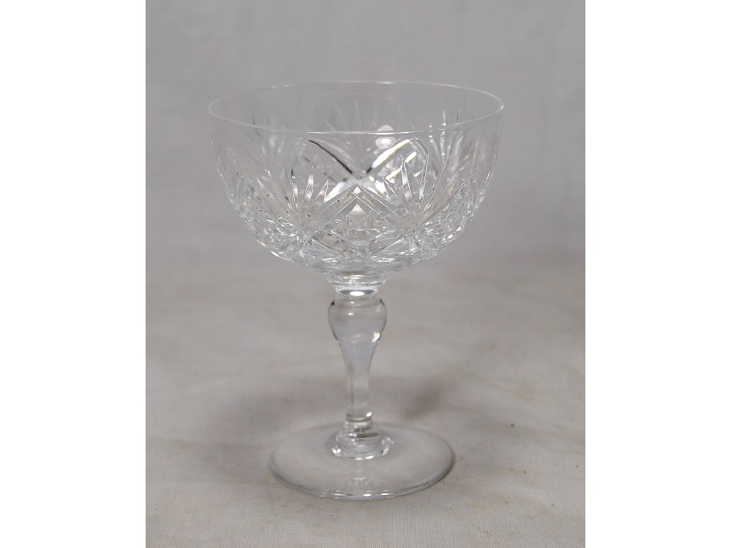 Appraisal: Eleven Webb crystal champagne bowls