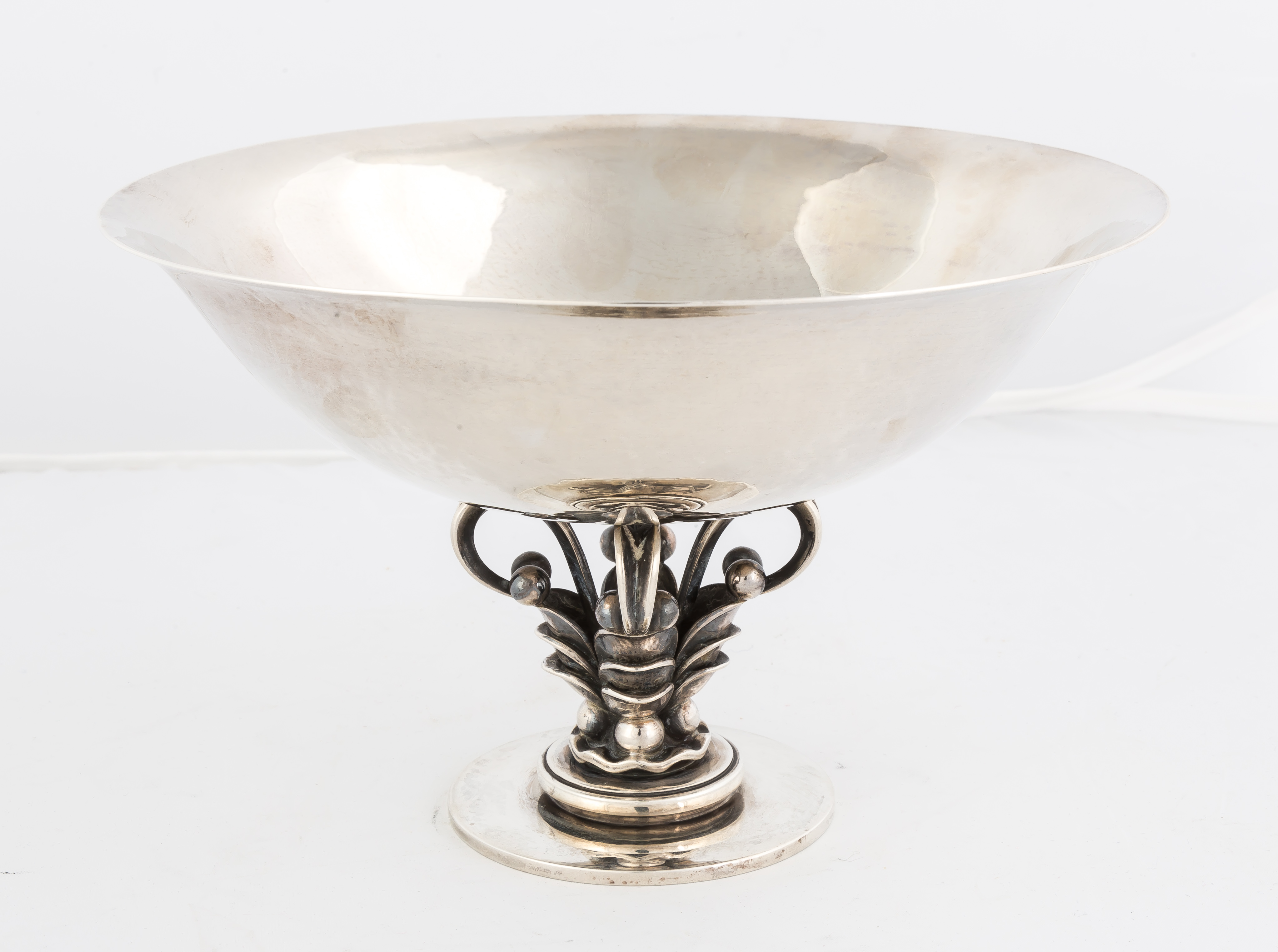 Appraisal: Georg Jensen Sterling Silver Compote Stylized leaf and acorn design