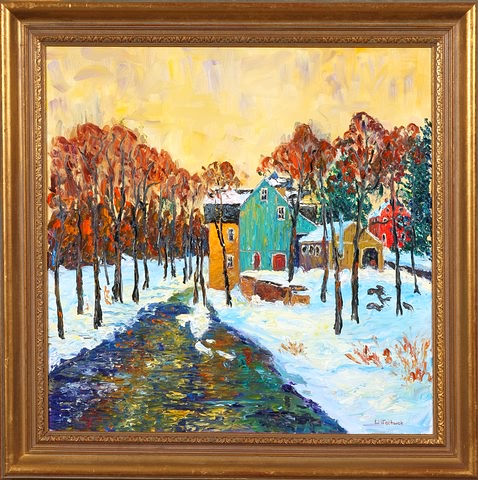 Appraisal: Bucks County Mill oil on canvas x SLR W Jachwak