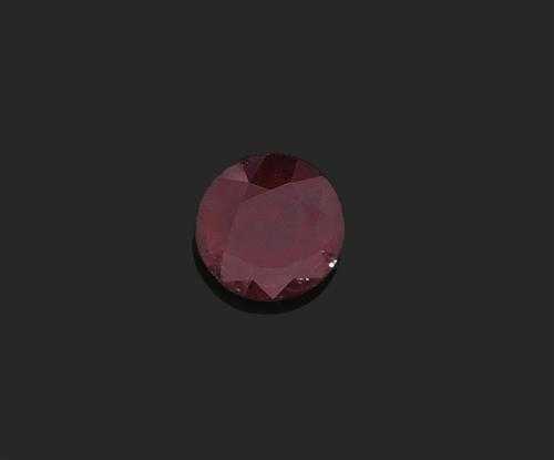 Appraisal: UNMOUNTED SPINEL Large round red spinel of ct untreated