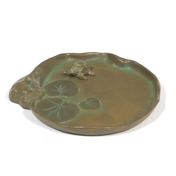 Appraisal: MCCLELLAND BARCLAY AMERICAN - diameter Art Nouveau bronze lily pads